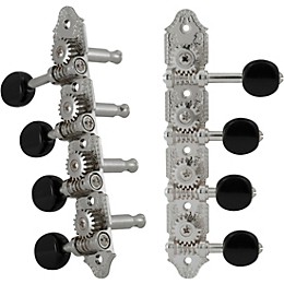 GROVER Professional Mandolin Vintage F Style 409 Series Black Button Tuning Machines Chrome