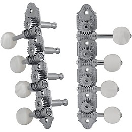 GROVER Professional Mandolin Vintage F Style 409 Series Pearloid Button Tuning Machines Chrome