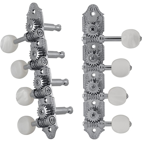 GROVER Professional Mandolin Vintage F Style 409 Series Pearloid Button Tuning Machines Chrome