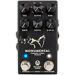 Walrus Audio Monumental Stereo Harmonic Tap Tremol... Walrus Audio Monumental Stereo Harmonic Tap Tremolo Effects Pedal Black