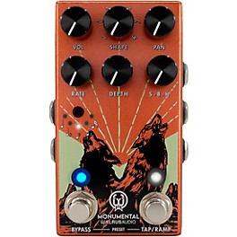 Walrus Audio Monumental Stereo Harmonic Tap Tremo... Walrus Audio Monumental Stereo Harmonic Tap Tremolo Effects Pedal Orange