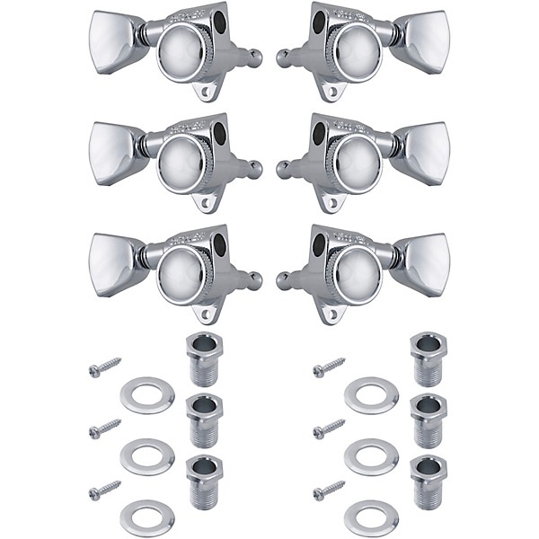 Grover Roto-Grip Locking Rotomatics 502 Series Keystone Button Tuning Machines Chrome