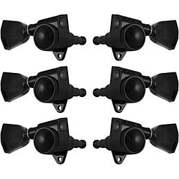 GROVER Roto-Grip Locking Rotomatics 502 Series Keystone Button Tuning Machines Black Chrome