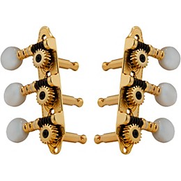 GROVER Sta-Tite Mini 3-On-A-Plate 608 Series Tuning Machines Gold