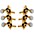 GROVER Sta-Tite Mini 3-On-A-Plate 608 Series Tuning Mach... GROVER Sta-Tite Mini 3-On-A-Plate 608 Series Tuning Machines Gold