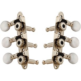 GROVER Sta-Tite Mini 3-On-A-Plate 608 Series Tuning Machines Nickel