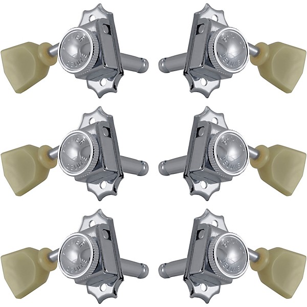 GROVER Roto-Grip Locking Vintage 533 Series Keystone Button Tuning Machines Chrome 3+3