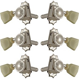 GROVER Roto-Grip Locking Vintage 533 Series Keystone Button Tuning Machines Nickel 3+3
