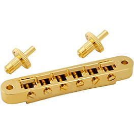 GROVER Tune-O-Matic Guitar Bridge Unnotched Black Chrome GROVER Tune-O-Matic Guitar Bridge Unnotched Gold