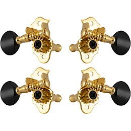 GROVER Sta-Tite Ukulele #9 Series Black Button Tuning Machines Gold