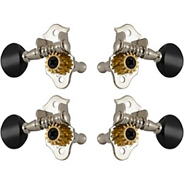 GROVER Sta-Tite Ukulele #9 Series Black Button Tuning Machines Nickel