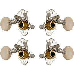 GROVER Sta-Tite Ukulele #9 Series White Button Tuning Machines Nickel