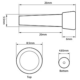 GROVER Bridge-Pins Ebony