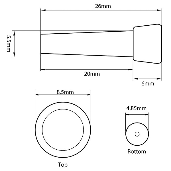 GROVER Bridge-Pins Ebony