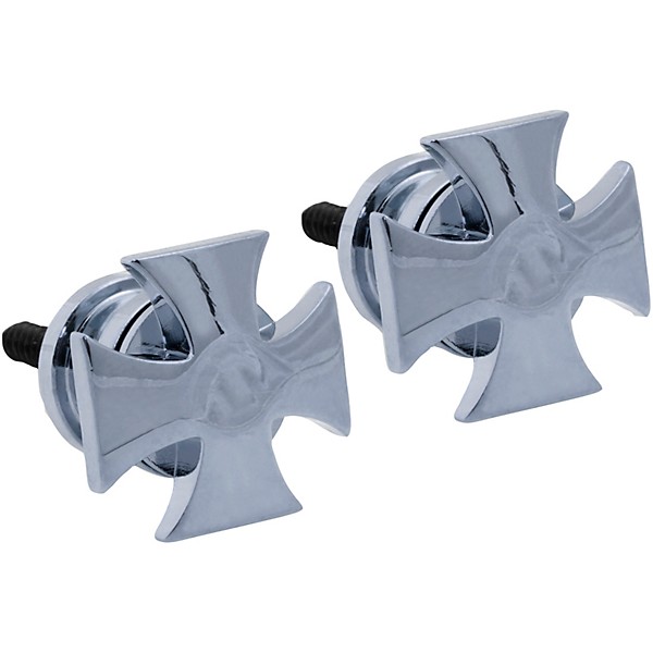 GROVER Iron Cross Artist Strap Buttons Chrome