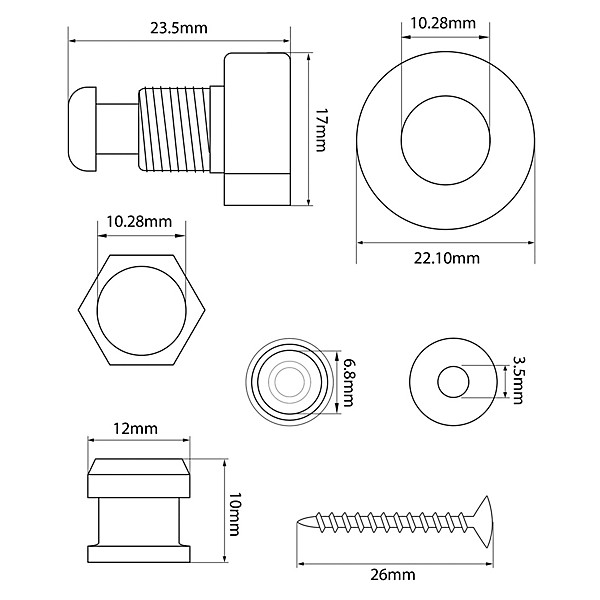 GROVER Strap Locks Chrome