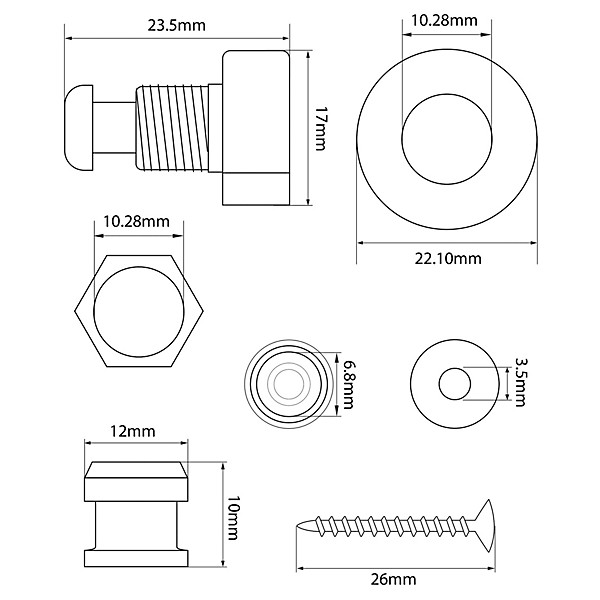 GROVER Strap Locks Nickel