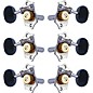 GROVER Sta-Tite With 18:1 Gear Ratio 97-18 Series Ebony Button Tuning Machines Chrome thumbnail