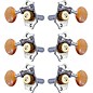 GROVER Sta-Tite With 18:1 Gear Ratio 97-18 Series Amber Acryllic Button Tuning Machines Chrome thumbnail