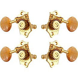 GROVER Sta-Tite Ukulele With 18:1 Gear Ratio U98-18 Series Amber Acryllic Button Tuning Machines Gold