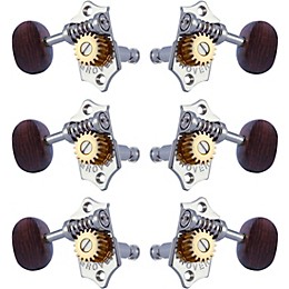 GROVER Sta-Tite With 18:1 Gear Ratio 97-18 Series Rosewood Button Tuning Machines Chrome