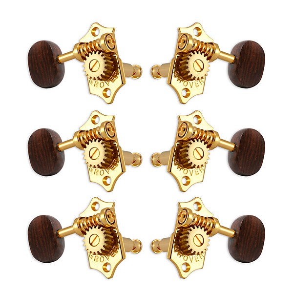 GROVER Sta-Tite With 18:1 Gear Ratio 97-18 Series Rosewood Button Tuning Machines Gold