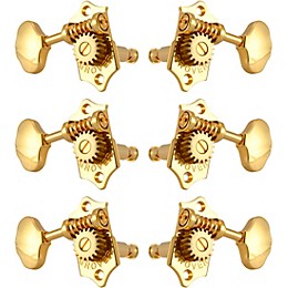 Open Box GROVER Sta-Tite With 18:1 Gear Ratio 97-18 Series Gold Button Tuning Machines V97-18GB Level 1 Gold