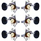 GROVER Sta-Tite With 18:1 Gear Ratio 97-18 Series Ebony Button Tuning Machines Chrome thumbnail