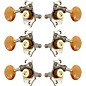 GROVER Sta-Tite With 18:1 Gear Ratio 97-18 Series Amber Acryllic Button Tuning Machines Nickel thumbnail