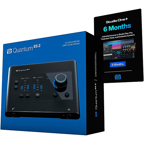 PreSonus Quantum ES2 Audio Interface with JBL 3 Series Studio Monitor Pair (Cables & Stands Included) 305MKII