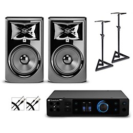 PreSonus Quantum HD2 Audio Interface with JBL 3 Series Studio Monitor Pair (Cables & Stands Included) 308MKII