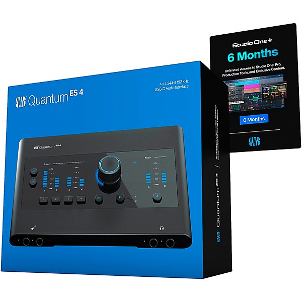 PreSonus Quantum ES4 Audio Interface with Adam Audio T Series Studio Monitor Pair (Cables & Stands Included) T5