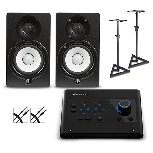 PreSonus Quantum ES4 Audio Interface with Yamaha HS Series Studio Monitor Pair (Cables & Stands Included) HS5