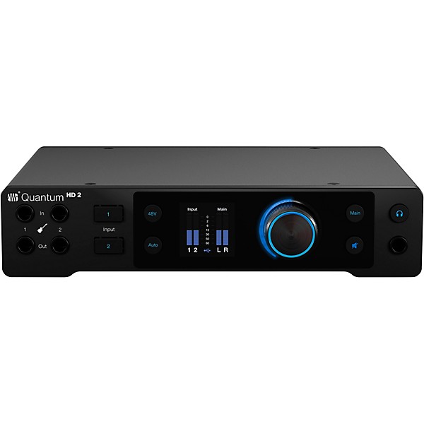 PreSonus Quantum HD2 Audio Interface with Yamaha HS Series Studio Monitor Pair (Cables & Stands Included) HS5 SG