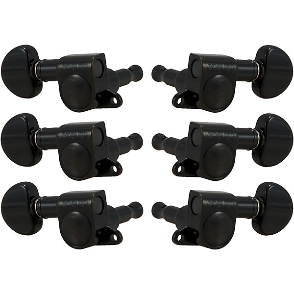 GROVER Mini Rotomatics 205 Series Tuning Machines Black Chrome 3+3