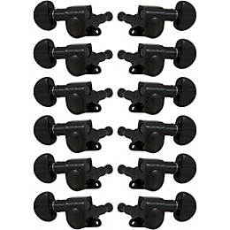 GROVER Mini Rotomatics 205 Series Tuning Machines Black Chrome 6+6