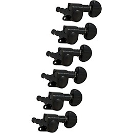 GROVER Mini Rotomatics 205 Series Tuning Machines Black Chrome 6-in-line