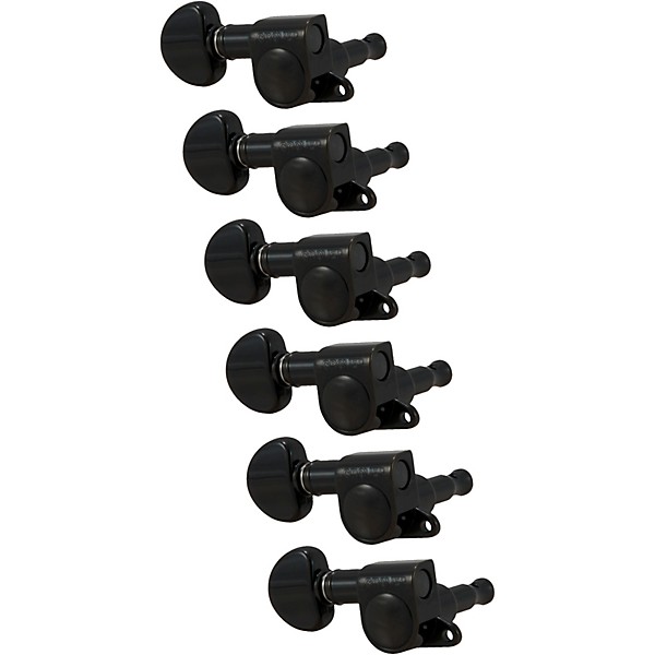 GROVER Mini Rotomatics 205 Series Tuning Machines Black Chrome Reverse 6-in-line