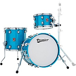 Premier Genista Heritage Birch 3-Piece Shell Pack With 18" Bass Drum Aqua Sparkle