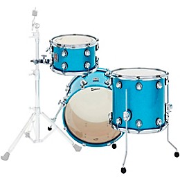Premier Genista Heritage Birch 3-Piece Shell Pack With 18" Bass Drum Aqua Sparkle