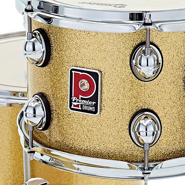 Premier Genista Heritage Birch 3-Piece Shell Pack With 18" Bass Drum Gold Sparkle