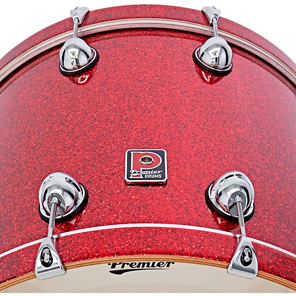 Premier Genista Classic Birch 4-Piece Shell Pack With 22" Bass Drum Red Sparkle