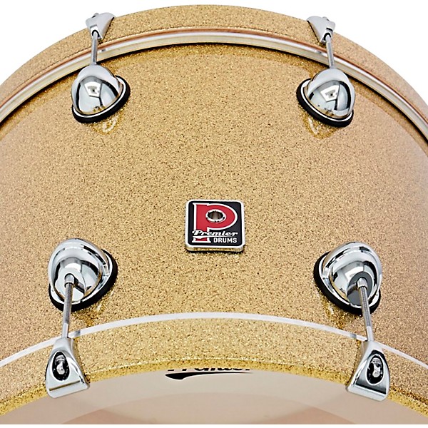 Premier Genista Classic Birch 4-Piece Shell Pack With 22" Bass Drum Vintage Gold Sparkle