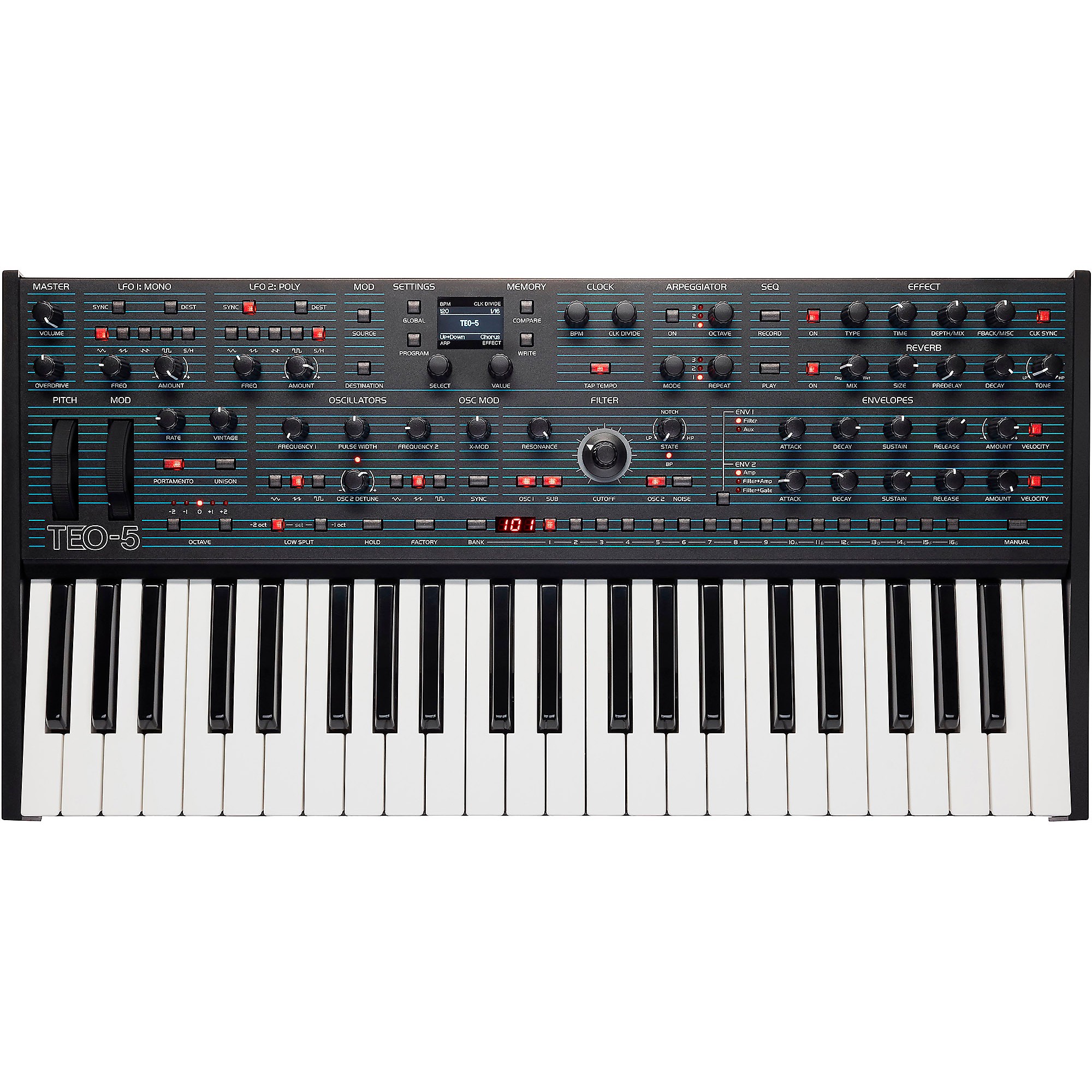 Oberheim TEO-5 Compact 5-Voice Poly Synthesizer | Guitar Center