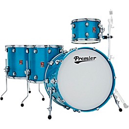 Premier Genista Heritage Birch 4-Piece Shell Pack with 24 in. Bass Drum Aqua Sparkle
