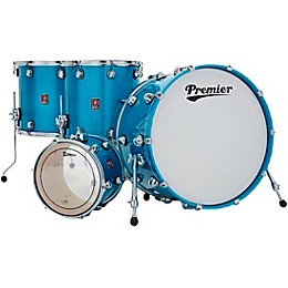 Premier Genista Heritage Birch 4-Piece Shell Pack with 24 in. Bass Drum Aqua Sparkle