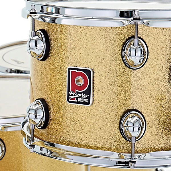 Premier Genista Heritage Birch 4-Piece Shell Pack with 24 in. Bass Drum Gold Sparkle