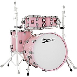Premier Genista Maple 4-Piece Shell Pack With 22" Bass Drum Pink