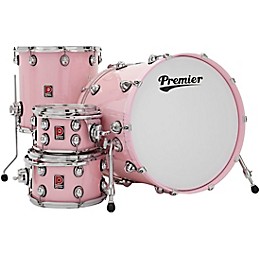 Premier Genista Maple 4-Piece Shell Pack With 22" Bass Drum Pink