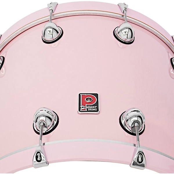 Premier Genista Maple 4-Piece Shell Pack With 22" Bass Drum Pink